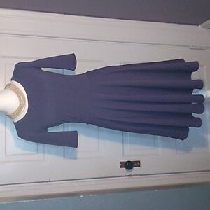 Lularoe flared and pleated dress, purple, mid sleeve, sz S.